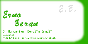 erno beran business card